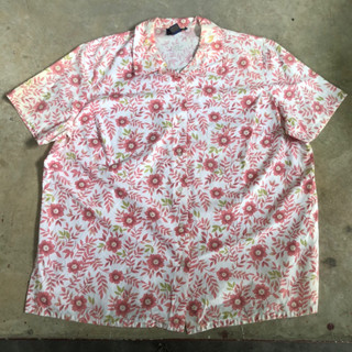 เสื้อฮาวาย Vtg.Hawaii Shirt CHARTER CLUB WOMAN MADE IN CHINA Sz.18W 100% COTTON