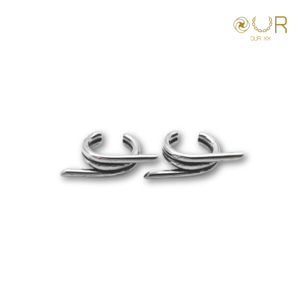 Our XX Spike Cuff ต่างหูหนีบ วัสดุไททาเนียมเกรดเครื่องมือแพทย์ (C023) ราคา ถูกที่สุด ดีลบีเคเค แกลเลอรีภาพที่ 2