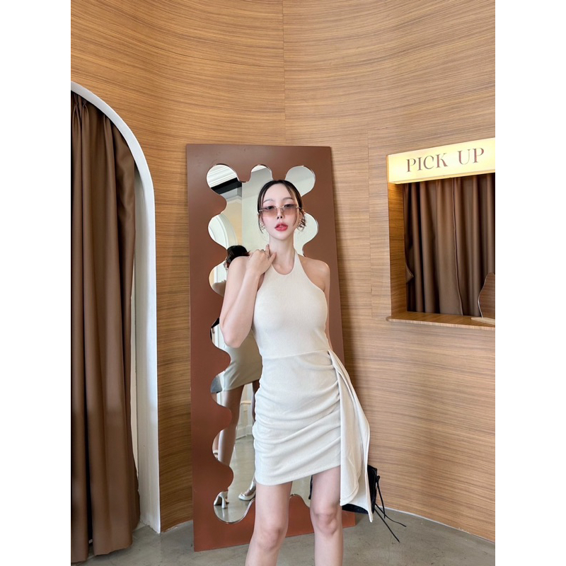 Poshie (fary dress)1041 มินิเดรสคล้องคอ แต่ชายหาง