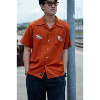 Windwear Hancraft Cabana Shirt Brick ผ้าเรยอนธรรมชาติ 100%