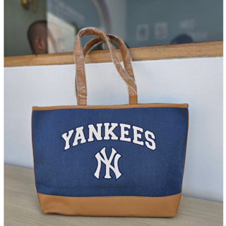 ✴️แท้ 💯% MLB Varsity Basic Canvas L-Tote Bag NEW YORK YANKEES