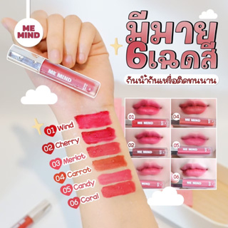 ลิปแมท 6 เฉดสี (MEMIND MATE LIP) ลิปสีสวยชัด กันน้ำ ติดทน