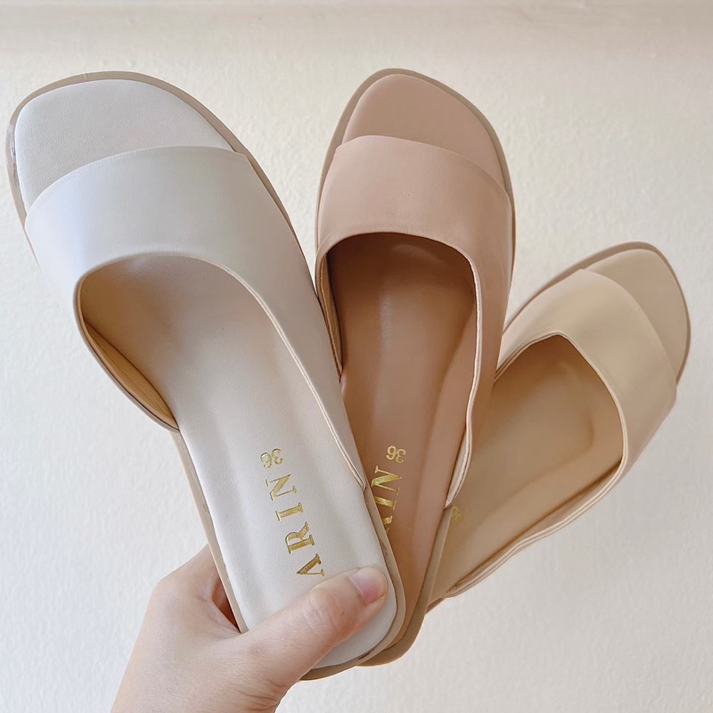 Rarin รุ่น curve รองเท้าแตะมินิมอล สาวออฟฟิศ ใส่สบาย ไม่กัด นุ่มนิ่ม รองเท้าสุขภาพ สบายเท้า