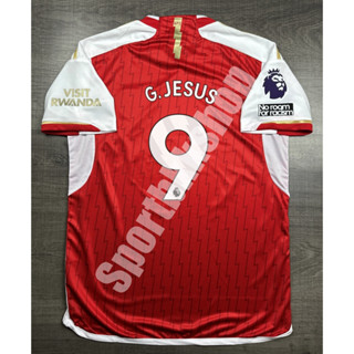 เสื้อฟุตบอล Arsenal Home อาเซน่อล เหย้า 2023/24 อาร์ม EPL เบอร์ชื่อ 9 G.JESUS