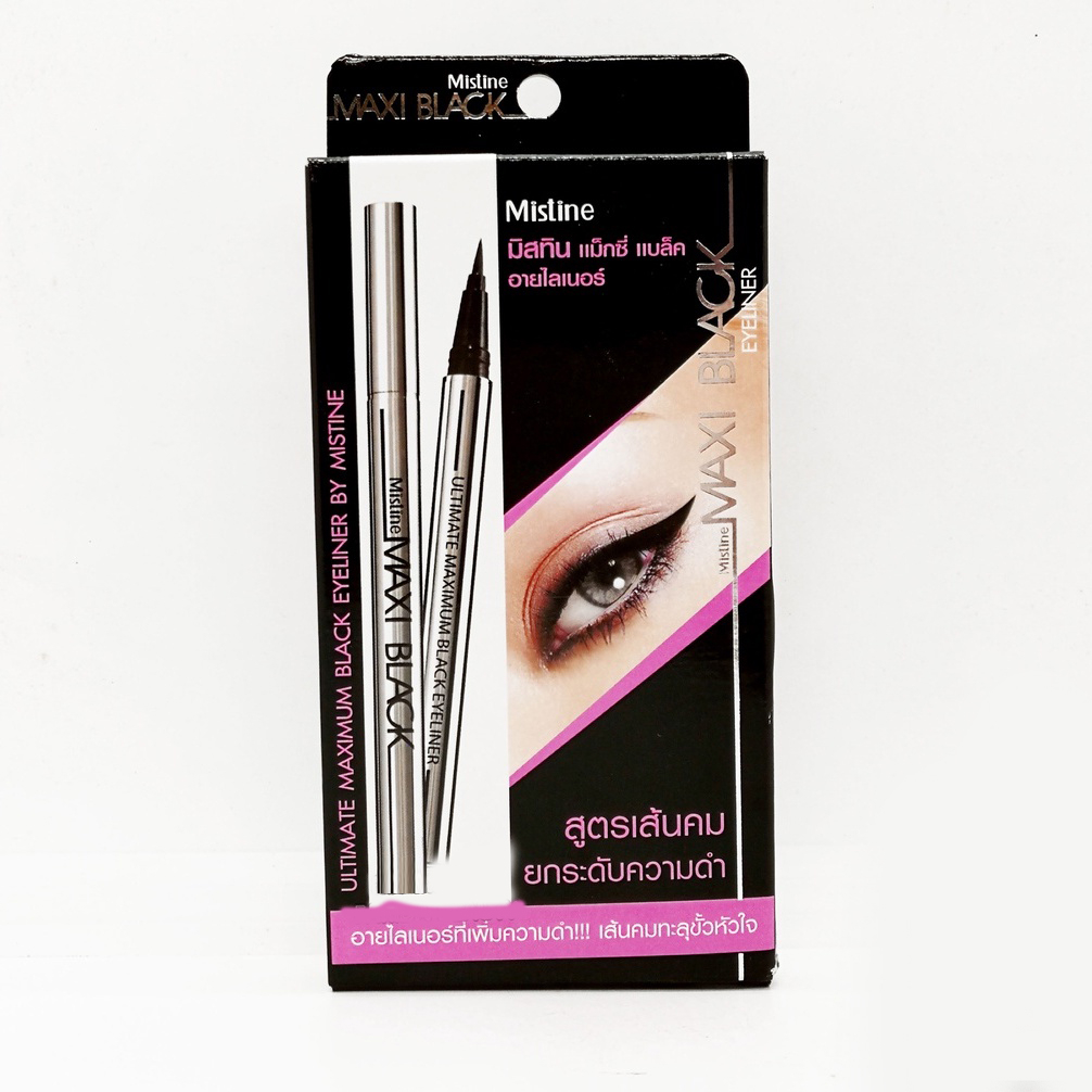 Mistine maxi black มิสทิน แม็กซี่ แบล็ค อายไลเนอร์ สีดำ 1 กรัม