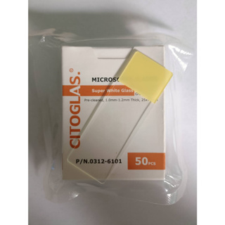 CITOGLAS MICROSCOPE SLIDES 50แผ่น/กล่อง SUPER WHITE GLASS Microscope slides ใช้สำหรับสเมียร์เม็ดเลือด