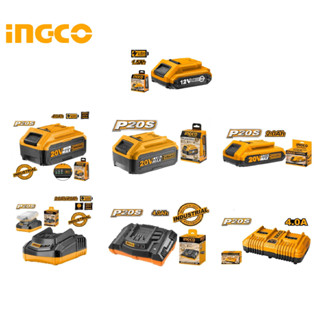 INGCO แบตเตอรี่ลิเธียมไอออน แท่นชาร์จแบตเตอรี่ INGCO 12V 1.5 ah 20V 2 แอมป์ 20V 4 แอมป์ 20V (5.0Ah) B