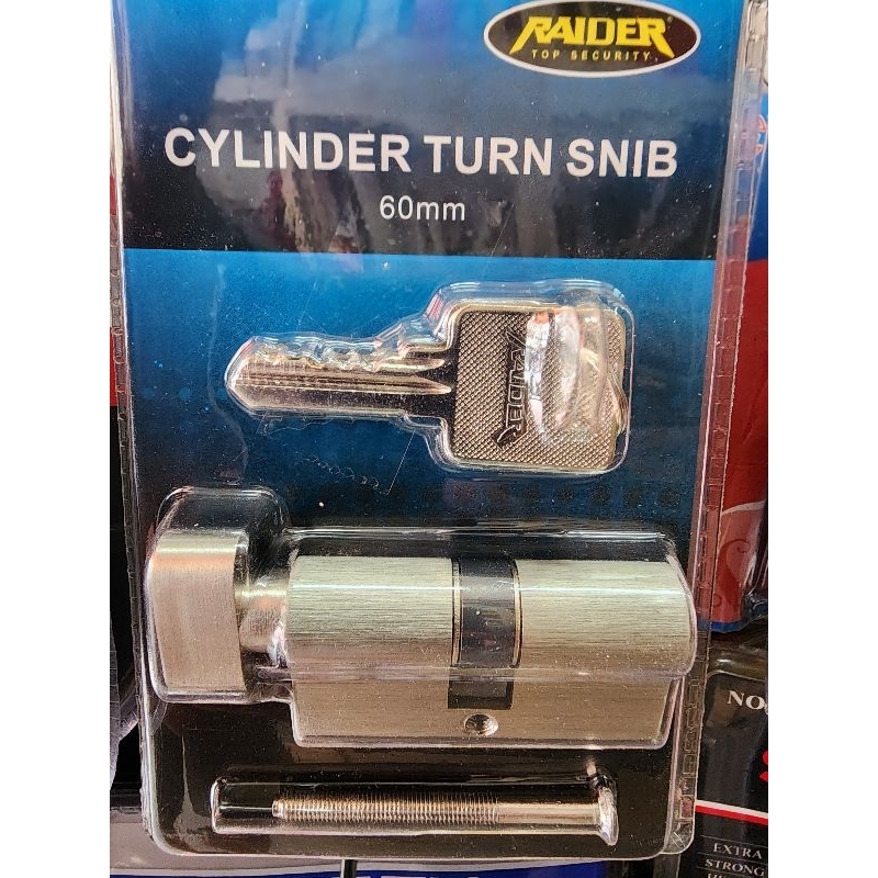 ไส้กุญแจ Raider 60mm แบบกุญแจไข1ด้าน+หางปลาบิด yale hafele colt