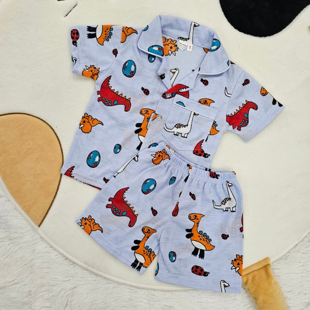 ชุดนอนเด็กผ้าคอตตอน เนื้อผ้านิ่ม ใส่สบาย ไม่ร้อน สินค้ามีสต๊อกพร้อมส่ง - รูปที่ 3
