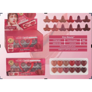 KISS BEAUTY VELVET LIPSTICK LONG LASTING WATERPROOF(1piece)