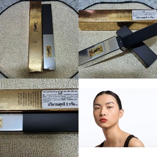 กล่องขาย YVES SAINT LAURENT ลิปสติกเนื้อแมทท์ ROUGE PUR COUTURE The Slim Sheer Matte สี 112 Raw Rosewood 2g MFG 12/2019