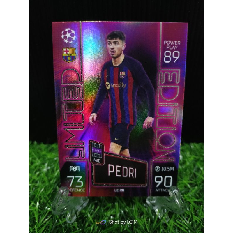 MATCH ATTAX Card 22/23 PEDRI RED RAY LIMITED EDITION in FC Barcelona