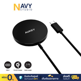 AUKEY LC-A1S แท่นชาร์จไร้สาย USB-C Aircore Wireless Charger 15W Magnetic Qi Certified รุ่น LC-A1S