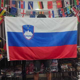 &lt;ส่งฟรี!!&gt; ธงชาติ สโลวีเนีย  Slovenia Flag 4 Size พร้อมส่งร้านคนไทย