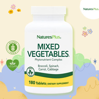 NaturesPlus Mixed Vegetables – 180 Tablets  🥦อาหารเสริมผักรวมสกัดอัดเม็ด อุดมไปด้วยคุณค่าทางอาหาร🥦