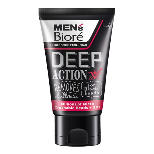 BIORE Men's Double Scrub - Deep Action 100g. โฟมล้างหน้า