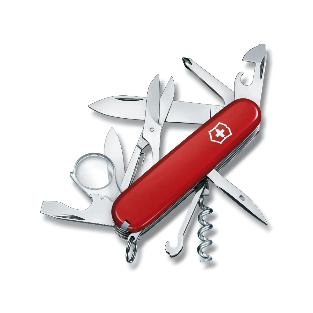Victorinox Explorer Medium Pocket Knife with Magnifying Glass มีดพับสวิส 16 ฟังก์ชั่น มีแว่นขยาย (1.6703)
