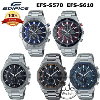 CASIO Edifice รุ่น EFS-S570 EFS-S610 พลังงานแสง ตัวเรือนบาง โครโนกราฟ แซฟไฟร์ ประกัน CMG 1 ปี EFS EFSS570 EFSS610