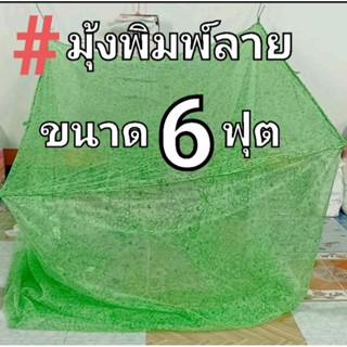 มุ้ง 6 ฟุตพิมพ์ลายทั้งหลัง