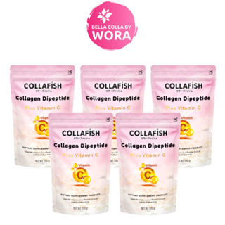 [5 ซอง] COLLAFISH Collagen Dipeptide Plus Vitamin C คอลลาฟิช คอลลาเจน ไดเปปไทด์พลัส วิตามินซี [120 g.]