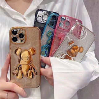 พร้อมส่งจากไทย เร็ว1-2วัน เคสโทรศัพท์ Case Xiaomi Redmi A1 Redmi 12c หมีกากเพชร3in1 งานสวย ดูดี สีสันน่ารัก