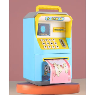 ออมสิน ATM ดูดแบงค์อัตโนมัต กระปุกออมสินตู้เซฟ มีรหัสสามารถสแกนลายนิ้วมือ มีเสียงเพลง