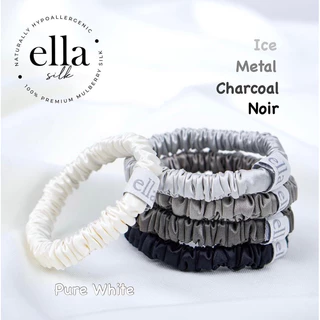 (1ชิ้น ไซส์เล็ก – Mini) ยางรัดผมผ้าไหมมัลเบอร์รี่ Ella Mulberry Silk Scrunchies