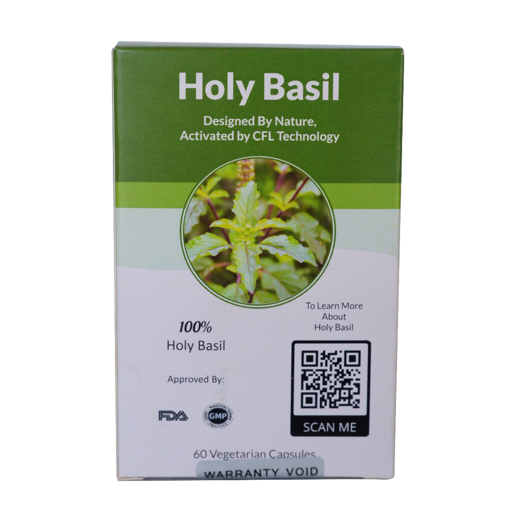 Thai Freeze Dry/ Holy Basil 60 Vegetarian Capsules 330mg / ใบกระเพราแคปซูล