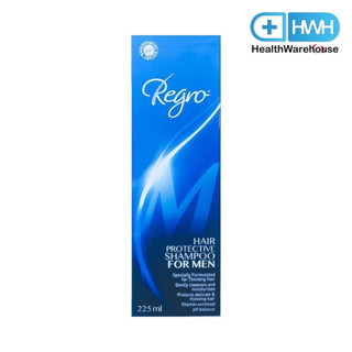 Regro Shampoo Men 225 ml ( Exp. 10/2024 ) รีโกร แฮร์ โพรเทคทีฟ ฟอร์ เม็น ป้องกันผมร่วง สำหรับสุภาพบุรุษ