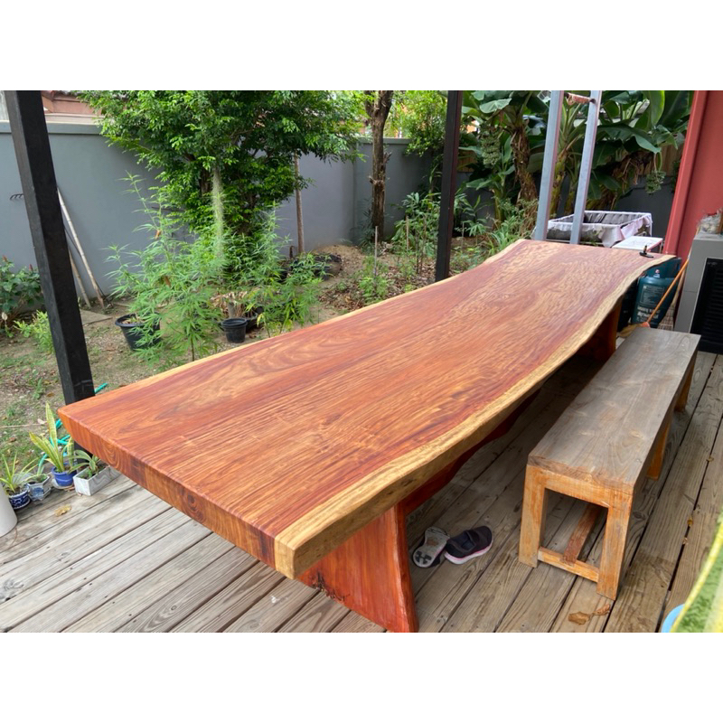 โต๊ะไม้ประดู่ ขนาด 4.0x1.2 เมตร