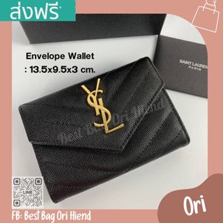 🔥กระเป๋าสตางค์ยิปแซงหน้าจดหมาย Envelope Wallet อะไหล่ทอง❌งานออริ❌13.5cm.🔥[หนังแท้] ภาพถ่ายงานจริง ทักแชทก่อนกดสั่งซื้อ