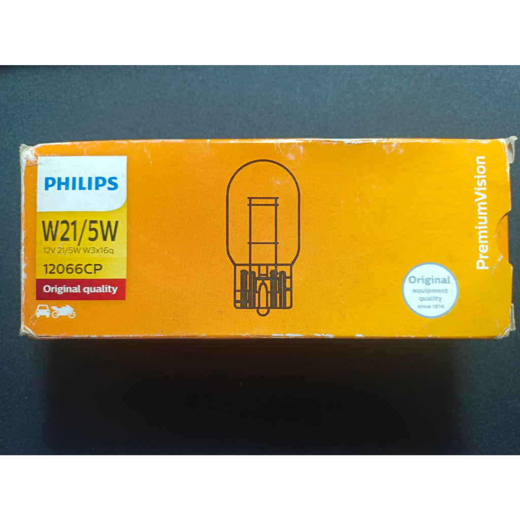 PHILIPS  12V T20 21/5W LED RED  สีแดง  หลอดไฟท้ายแบบเสียบ 2 จุด ฟิลิปส์  (1 แพ๊ค  มี 2 หลอด)#หลอดไฟท้าย HONDA FREED