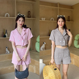 🧤🫧⌒ polly holly -(กรอกโค้ด YM7HK ลด40฿) Tweet set ชุดเซทผ้าทวิตสองชิ้น