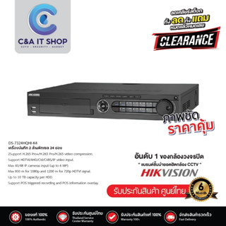 HIKVISION เครื่องบันทึก รุ่น DS-7324HQHI-K4 24-ch 1080p 1.5U H.265 DVR