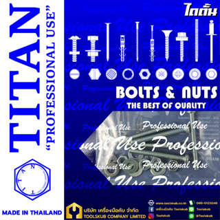 TITAN “PROFESSIONNAL USE” MADE IN THAILAND RP4179 สกรูเกลียวมิล ครบชุด JP M4x35 (5ชุดต่อ1ห่อ)