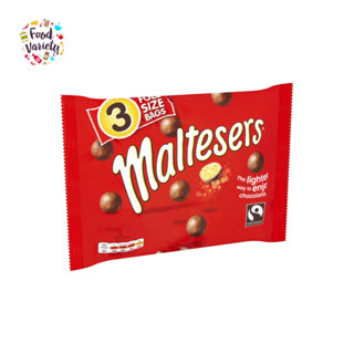 Maltesers Milk Chocolate &amp; Honeycomb Full Size Bags Multipack [3 x 37g] 111g มอลทีเซอร์  ช็อกโกแลตนม &amp; รวงผึ้ง ขนาดเต็ม