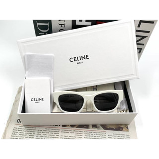 แว่นกันแดด Celine Monochrome 01 สีขาว ของแท้ 💯 พร้อมอุปกรณ์ครบ