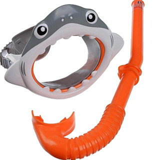 INTEX หน้ากากดำน้ำ แว่นตาดำน้ำ Fun Shark Goggle and Snorkel Set รุ่น 55944