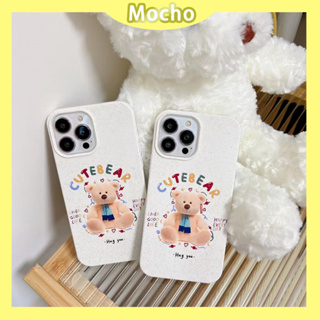 💕พร้อมส่ง💕iPhone 14 13 12 11 Pro Max เคส for เคสไอโฟน11 บางเบาพกพาง่าย น่ารัก การ์ตูน หมี แฟชั่น เรียบง่าย Case