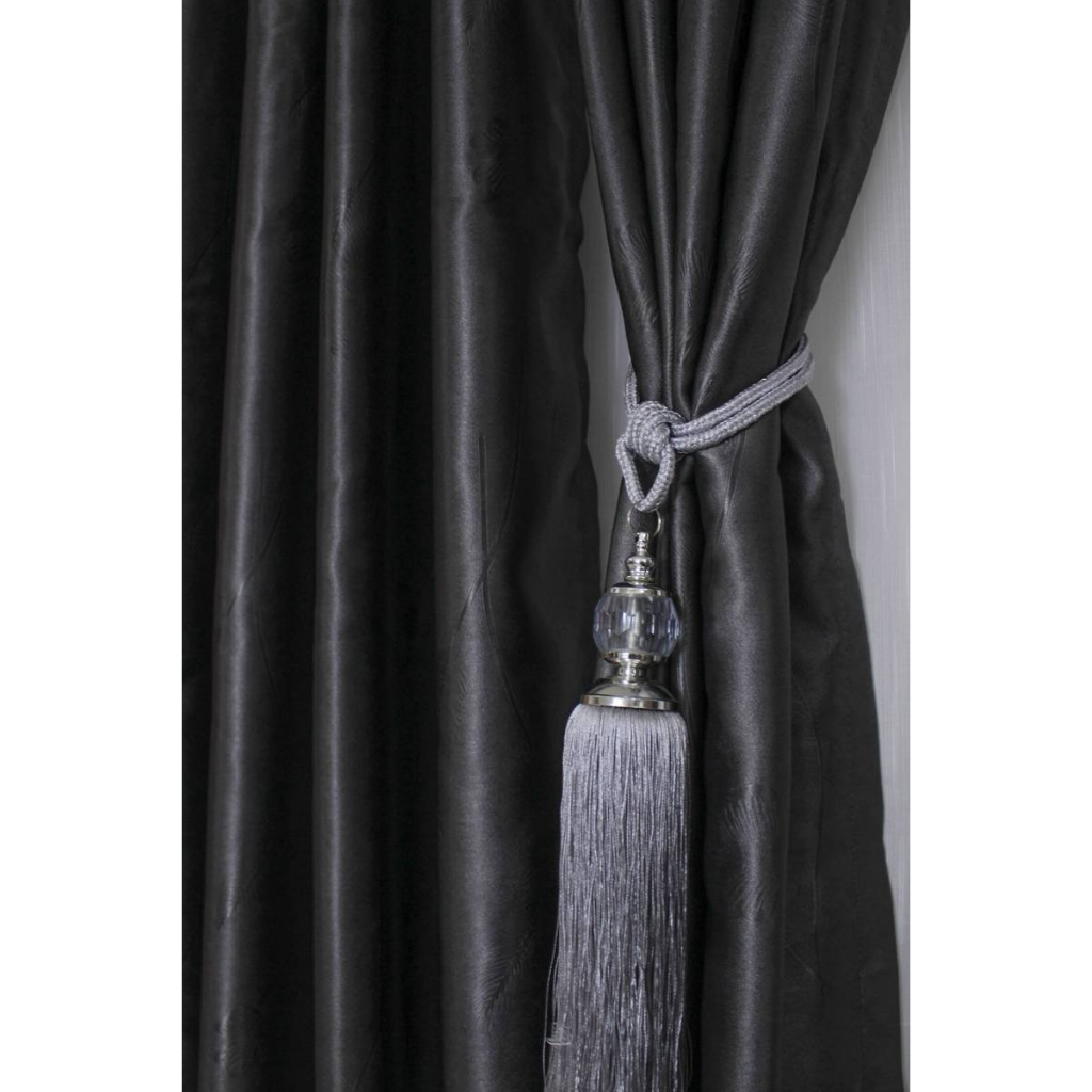 แนะนำ ผ้าม่าน ผ้าม่าน สีเทาเข้ม สีเทาลายผีเสื้อ หน้าต่าง ประตู กั้นห้อง กั้นแอร์ สำเร็จรูป กันแสงยูวีได้ 99% ราคาพิเศษ มีเก็บเงินปลายทาง