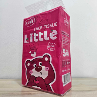 (ยกแพ๊ก5ห่อ) ทิชชู่ น้องหมีแบร์ น้องกระต่าย "babycute" พรีเมียม หนา 3 ชั้น ห่อบรรจุ 240 แผ่น/ห่อ baby cute ทิชชูเช็คหน้า