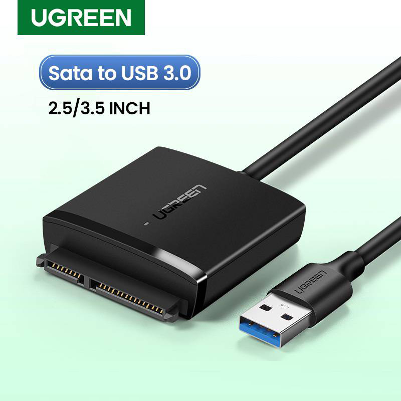 UGREEN รุ่น 60561 อะแดปเตอร์ SATA to USB3.0 (ใช้งานกับ HDD 2.5/3.5 นิ้ว) สายเคเบิล 22pin ยาว 50cm สำ