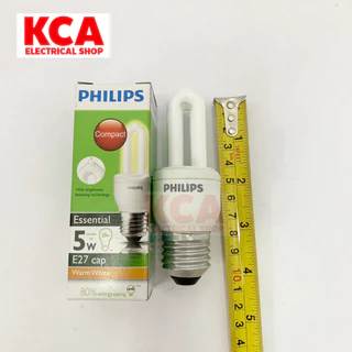 Philips Essential หลอดประหยัดไฟ 2U ขนาด 5W 8W 11W 14W เกลียว E27 **กล่องอาจเก่าบ้าง**