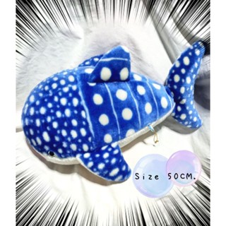 Stuffed Animal💙 Whale Shark Plush 📏50CM. 🌊ตุ๊กตาฉลามวาฬ ปลาจุด