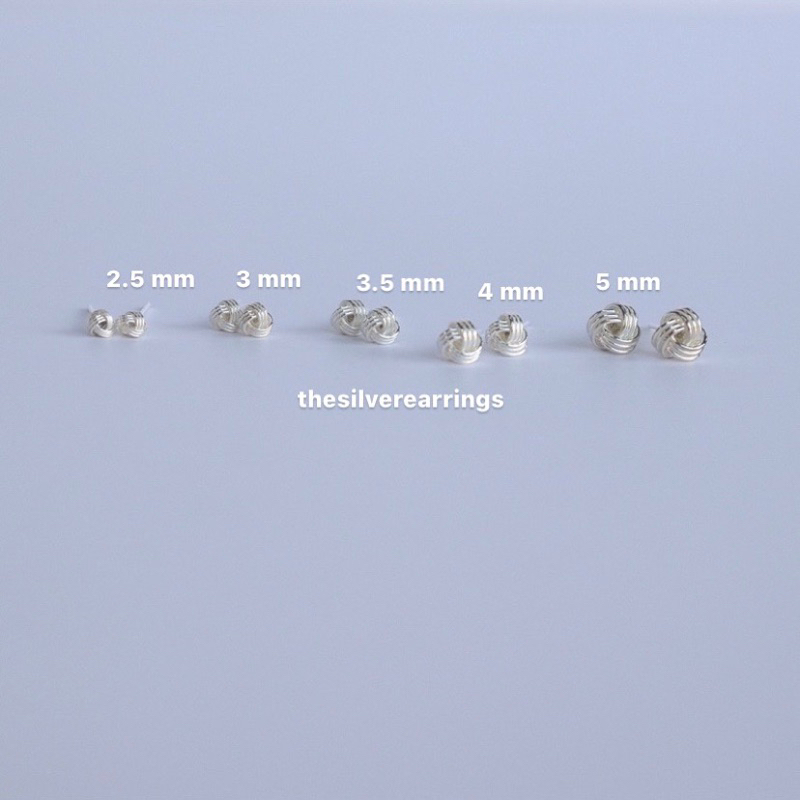 silver 925, ต่างหูเงินแท้ : ตะกร้อขาว