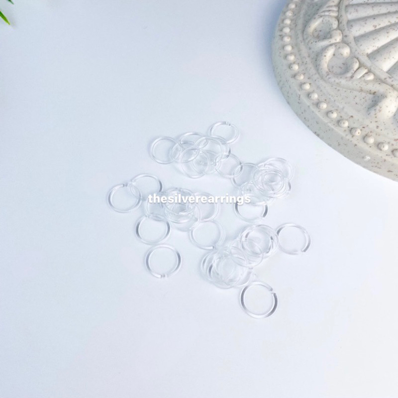 silver925, ห่วงพลาสติก​ ใส่กันรูหู​ตัน