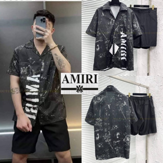 ชุดเซท พิมพ์ลาย AMIRI 🎱 เสื้อเชิ้ต + กางเกงขาสั้น 🩳 Hiend 1:1 | พร้อมส่งจากไทย | ร้านค้าจัดส่งไว 🚚