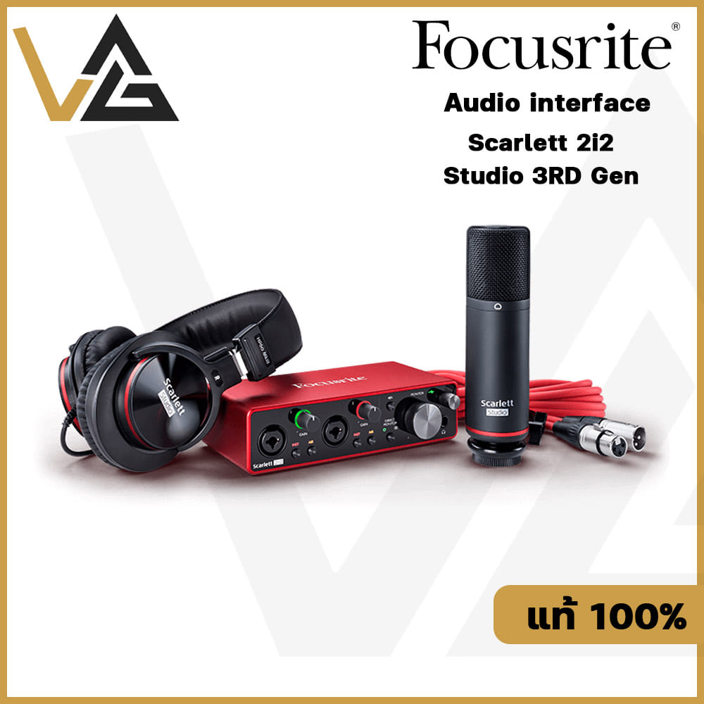 Focusrite Scarlett 2i2 Gen3 ออดิโออินเตอร์เฟส 2 I/O อินเตอร์เฟส Air Mode Pre Mic USB-C Audio Interfa