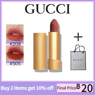 Gucci Gold Tube Lipstick Matte 505# 25# 204# 208# 308# 502# 504#