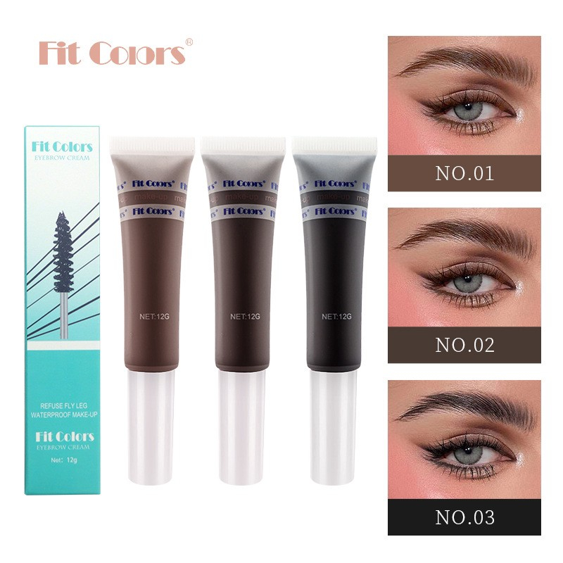 FIT COLORS 7266 มาสคาร่าคิ้ว 3 มิติ มาสคาร่าเซทคิ้วตั้ง ปัดคิ้วต่อขนคิ้วยาวเรียงเส้นสวย กันน้ำ ติดทน Eyebrow Cream